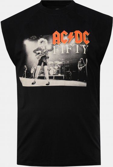 JP1880 AC/DC 50th Anniversary Band Photo Tank Top Black - Herren-T-shirts - Herren-T-Shirts in großen Größen