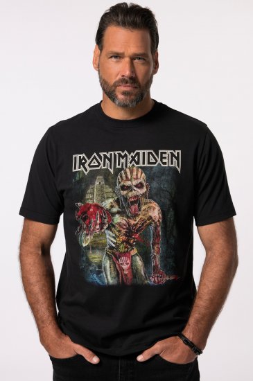 JP1880 Iron Maiden Eddie Attack Band T-Shirt Black - Herren-T-shirts - Herren-T-Shirts in großen Größen