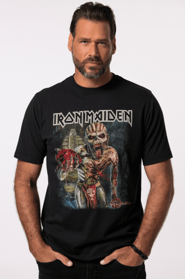 JP1880 Iron Maiden Eddie Attack Band T-Shirt Black - Herren-T-shirts - Herren-T-Shirts in großen Größen