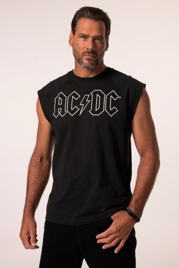 JP1880 AC/DC Classic Logo Band Tank Top Black - Herren-T-shirts - Herren-T-Shirts in großen Größen