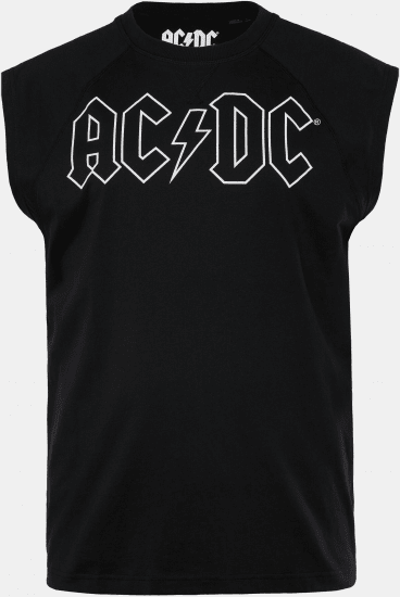 JP1880 AC/DC Classic Logo Band Tank Top Black - Herren-T-shirts - Herren-T-Shirts in großen Größen