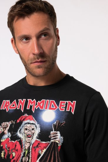 JP1880 Iron Maiden X-Mas Eddie Band T-Shirt Black - Herren-T-shirts - Herren-T-Shirts in großen Größen