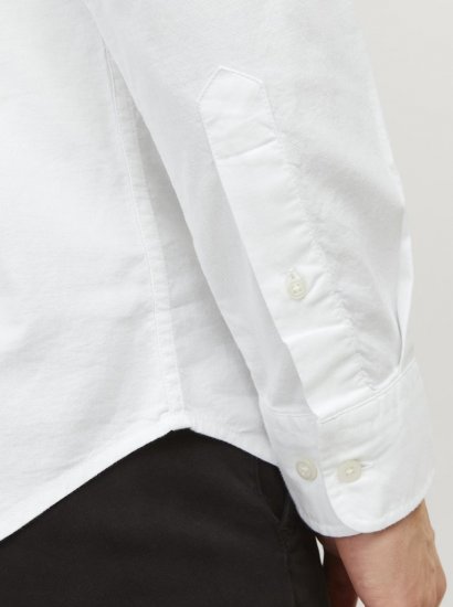 Jack & Jones Brook Oxford Long Sleeve Shirt White - Herrenhemden - Herrenhemden in großen Größen