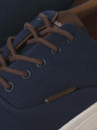 Jack & Jones Lington Canvas Sneakers Navy Blazer - Herrenschuhe 40-52 - 