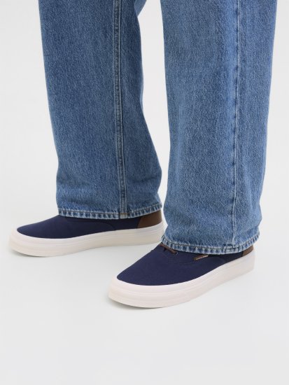 Jack & Jones Lington Canvas Sneakers Navy Blazer - Herrenschuhe 40-52 - 