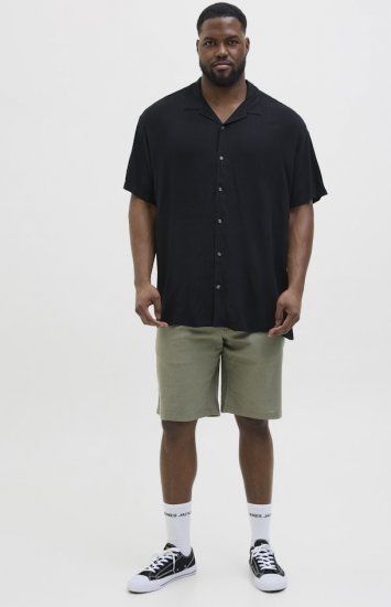 Jack & Jones Jeff Resort Shirt Black - Herrenhemden - Herrenhemden in großen Größen