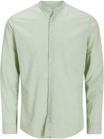 Jack & Jones Breeze Poplin Long Sleeve Shirt Iceberg Green - Herrenhemden in großen Größen - Herrenhemden in großen Größen
