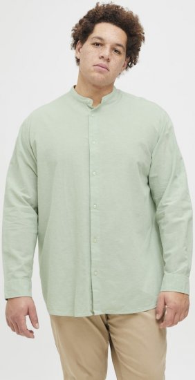 Jack & Jones Breeze Poplin Long Sleeve Shirt Iceberg Green - Herrenhemden in großen Größen - Herrenhemden in großen Größen