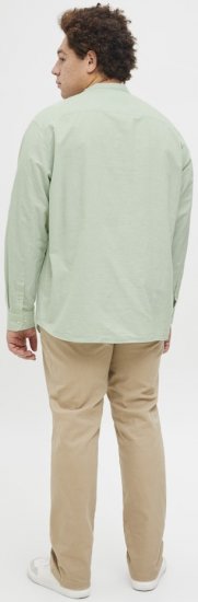 Jack & Jones Breeze Poplin Long Sleeve Shirt Iceberg Green - Herrenhemden in großen Größen - Herrenhemden in großen Größen