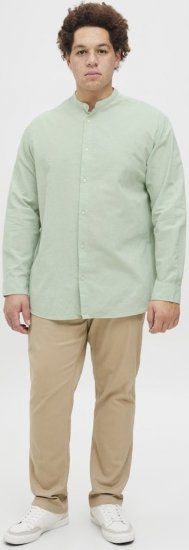 Jack & Jones Breeze Poplin Long Sleeve Shirt Iceberg Green - Herrenhemden in großen Größen - Herrenhemden in großen Größen