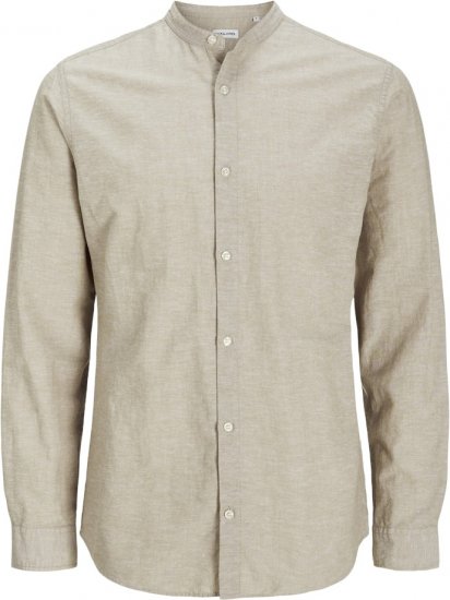 Jack & Jones Breeze Poplin Long Sleeve Shirt Beige - Herrenhemden in großen Größen - Herrenhemden in großen Größen