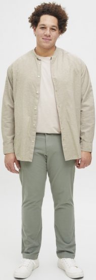 Jack & Jones Breeze Poplin Long Sleeve Shirt Beige - Herrenhemden in großen Größen - Herrenhemden in großen Größen