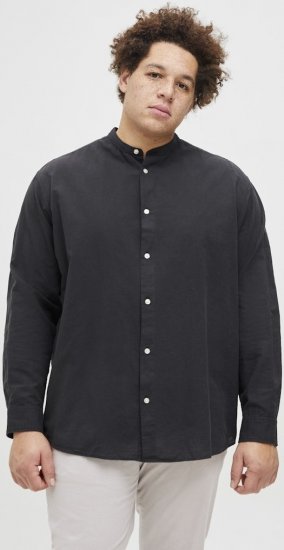 Jack & Jones Breeze Poplin Long Sleeve Shirt Black - Herrenhemden in großen Größen - Herrenhemden in großen Größen