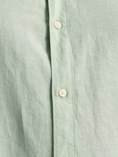 Jack & Jones Breeze Linen Blend Short Sleeve Shirt Iceberg Green - Herrenhemden in großen Größen - Herrenhemden in großen Größen