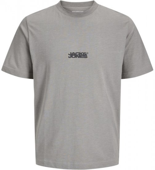 Jack & Jones Sago Branded Crew Neck T-Shirt Grey - Herren-T-shirts - Herren-T-Shirts in großen Größen