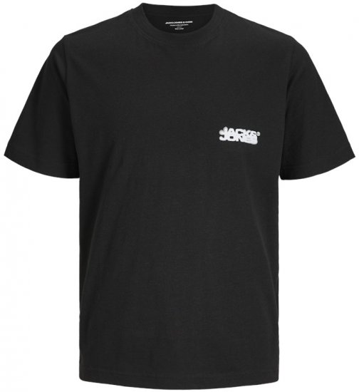 Jack & Jones Sago Branded Crew Neck T-Shirt Black - Herren-T-shirts - Herren-T-Shirts in großen Größen