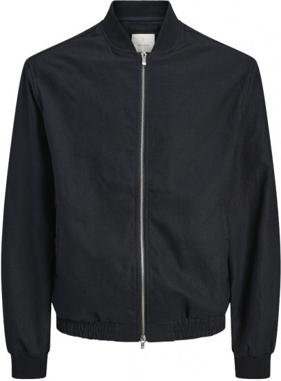 Jack & Jones Leister LinenMix Bomber Jacket Dark Navy - Herren jacken - Herren Jacken in großen Größen