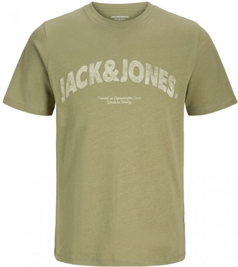 Jack & Jones Almeria Bold Branding T-Shirt Khaki Green - Herren-T-shirts - Herren-T-Shirts in großen Größen