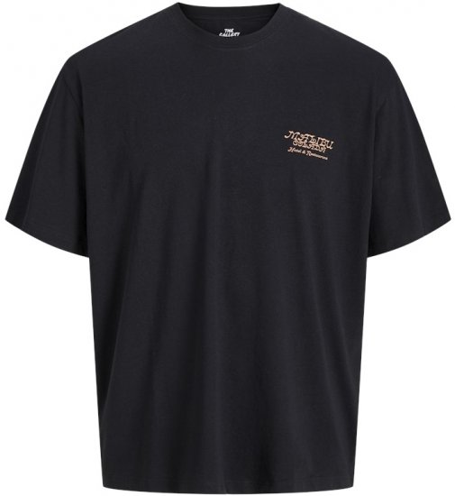 Jack & Jones Botaniq Crew Neck T-Shirt Black - Herren-T-shirts - Herren-T-Shirts in großen Größen