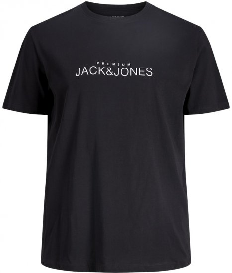 Jack & Jones Lavance Crew Neck T-Shirt Black Beauty - Herren-T-shirts - Herren-T-Shirts in großen Größen