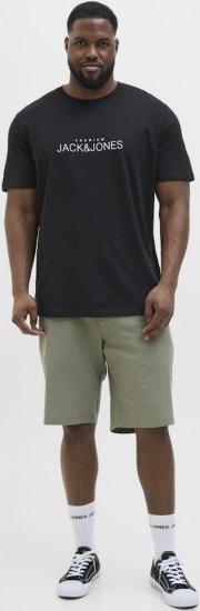 Jack & Jones Lavance Crew Neck T-Shirt Black Beauty - Herren-T-shirts - Herren-T-Shirts in großen Größen