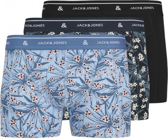 Jack & Jones Zach Trunks 3-Pack Chambray Blue - Herrenunterwäsche & bademode - Herrenunterwäsche & Bademode in großen Größen