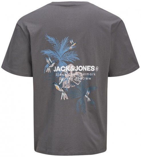 Jack & Jones Hawaii Crew Neck T-Shirt Grey - Herren-T-shirts - Herren-T-Shirts in großen Größen