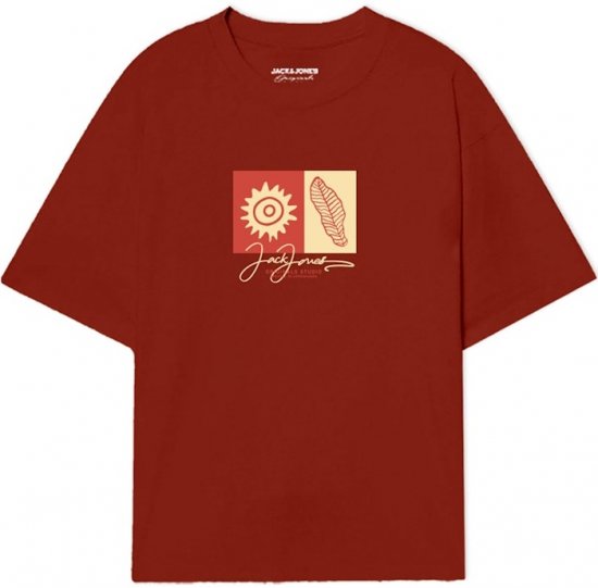 Jack & Jones Canggu Crew Neck T-Shirt Arabian Spice - Herren-T-shirts - Herren-T-Shirts in großen Größen