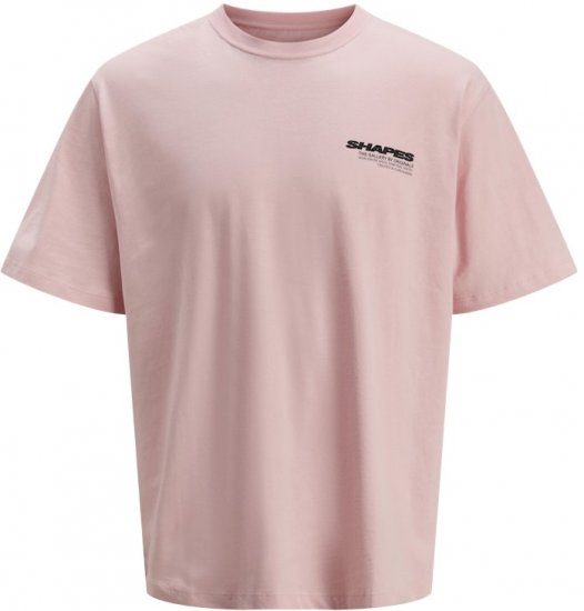 Jack & Jones Fold Crew Neck T-Shirt Tickled Pink - Herren-T-shirts - Herren-T-Shirts in großen Größen