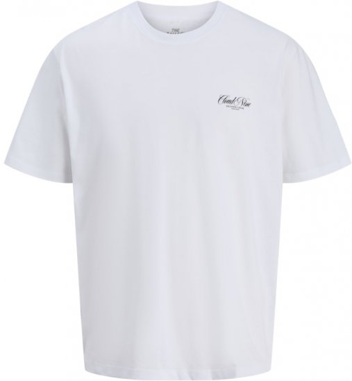 Jack & Jones Marina Crew Neck T-Shirt Bright White/Cloud Nine - Herren-T-shirts - Herren-T-Shirts in großen Größen