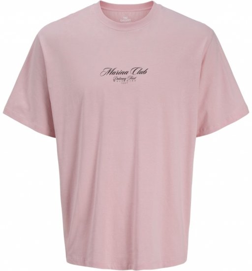 Jack & Jones Marina Crew Neck T-Shirt Tickled Pink - Herren-T-shirts - Herren-T-Shirts in großen Größen