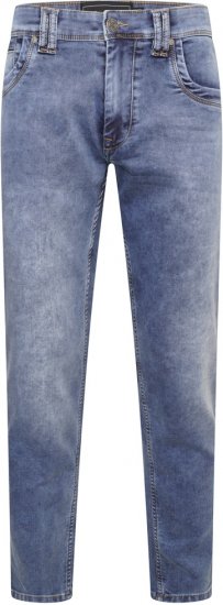Kam Jeans Jacob Knitted Denim Reg Fit Jeans Light Wash Blue - Herren-jeans & -hosen - Herren-Jeans & -Hosen in großen Größen