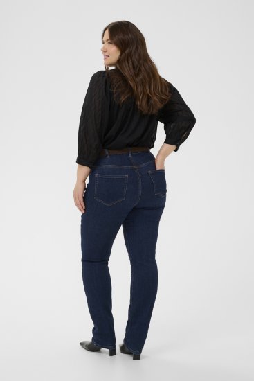 Kaffe Curve Gabby Hemd mit verkürzten Ärmeln Schwarz - Hemdblusen - 