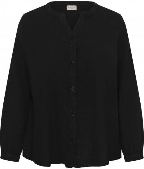 Kaffe Curve Nana Langarmhemd Schwarz - Blusen & Tuniken - 