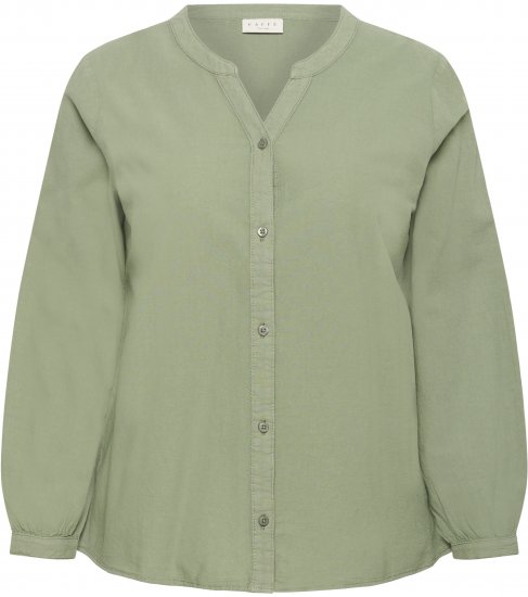 Kaffe Curve Nana Langarmhemd Grün - Blusen & Tuniken - 