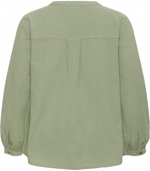 Kaffe Curve Nana Langarmhemd Grün - Blusen & Tuniken - 