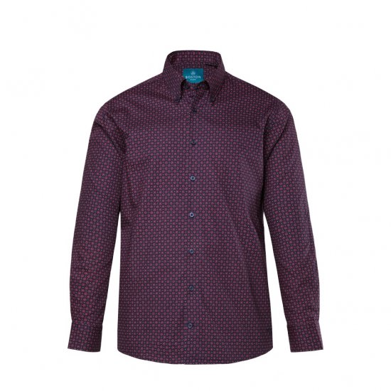 Boston Park Shirt Long Sleeve Navy Blue - Herrenhemden - Herrenhemden in großen Größen