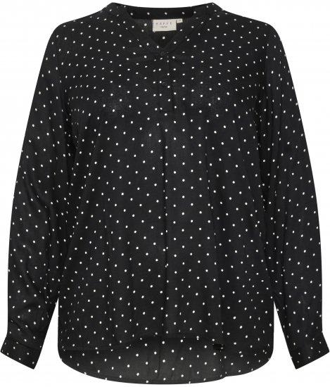 Kaffe Curve Joy Bluse Schwarz/Weiß Gepunktet - Blusen & Tuniken - 