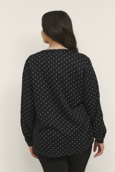 Kaffe Curve Joy Bluse Schwarz/Weiß Gepunktet - Blusen & Tuniken - 