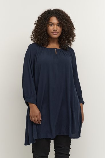 Kaffe Curve Ami 3/4-Arm Tunika Mitternachtsmarine - T-Shirts - 