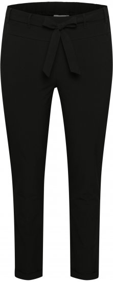 Kaffe Curve Jia Hose mit Gürtel Tiefschwarz - Jeans & Hosen in Großen Größen – Plus Size Damenmode - 