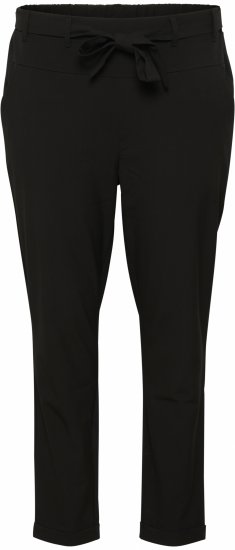 Kaffe Curve Jia Hose mit Gürtel Tiefschwarz - Jeans & Hosen in Großen Größen – Plus Size Damenmode - 