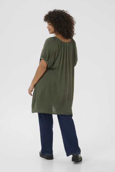 Kaffe Curve Ami Kurzarm Tunika Weinblatt - T-Shirts - 