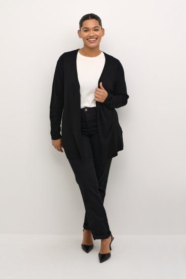 Kaffe Curve Farsia Strickjacke Tiefschwarz - Hoodies & Sweatshirts - 