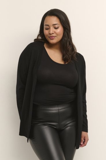 Kaffe Curve Farsia Strickjacke Tiefschwarz - Hoodies & Sweatshirts - 