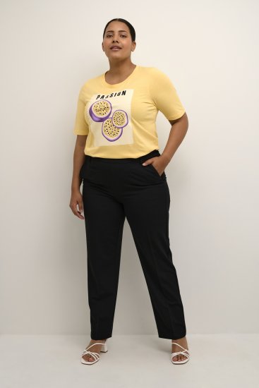 Kaffe Curve Sakira Lange Hose Tiefschwarz - Jeans & Hosen in Großen Größen – Plus Size Damenmode - 
