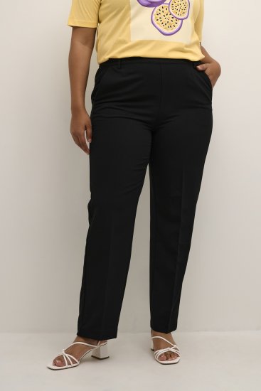 Kaffe Curve Sakira Lange Hose Tiefschwarz - Jeans & Hosen in Großen Größen – Plus Size Damenmode - 