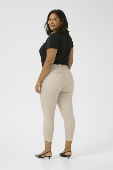 Kaffe Curve Leana Chino 7/8-Hose Federgrau - Jeans & Hosen in Großen Größen – Plus Size Damenmode - 