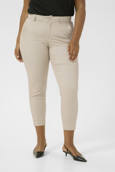 Kaffe Curve Leana Chino 7/8-Hose Federgrau - Jeans & Hosen in Großen Größen – Plus Size Damenmode - 