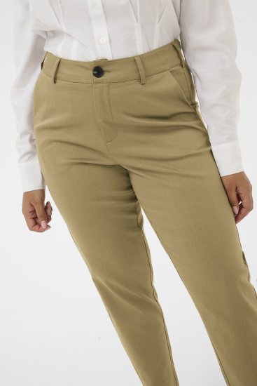 Kaffe Curve Leana Chino 7/8-Hose Versteinerte Eiche - Jeans & Hosen in Großen Größen – Plus Size Damenmode - 